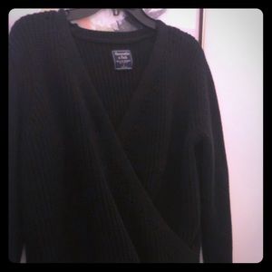 Abercrombie and Fitch large knit sweater black